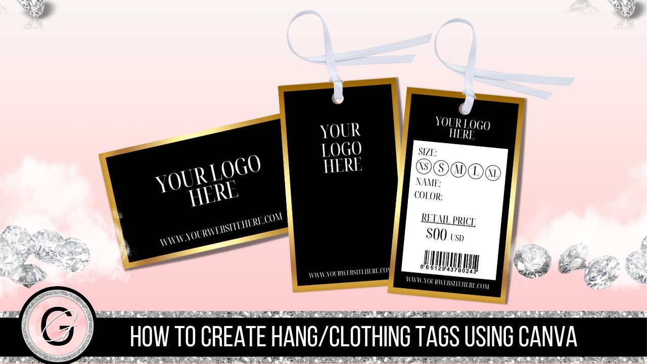 DIY Clothing Hang Tags For Your Business | Easy Step By Step Canva Tutorial | Glam Graphics