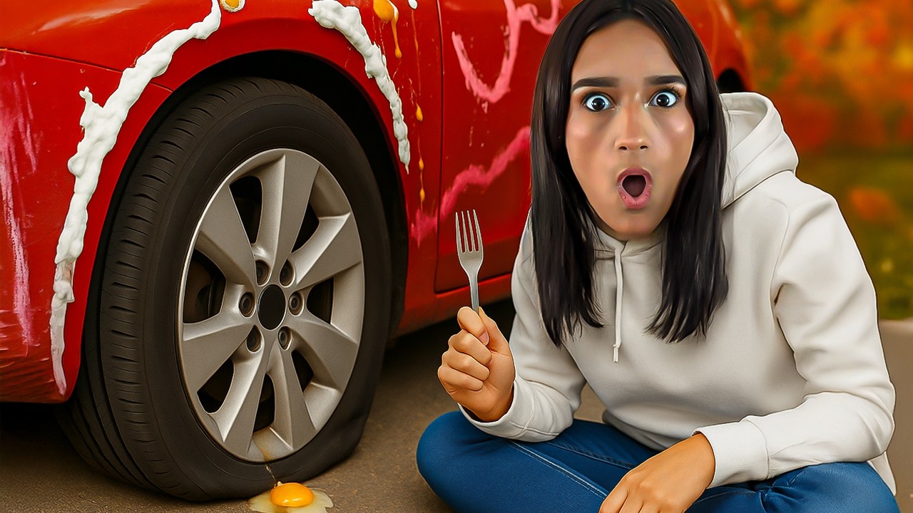 PRANK : ON DÉTRUIT SA VOITURE (ŒUFS, PEINTURE, MOUSSE, PNEUS...)