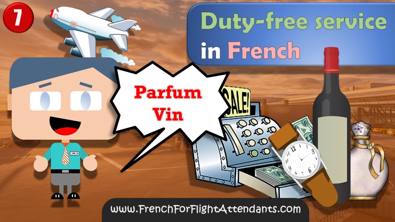 Inflight duty-free service | Learn Flight Attendant French Phrases [lesson 7]