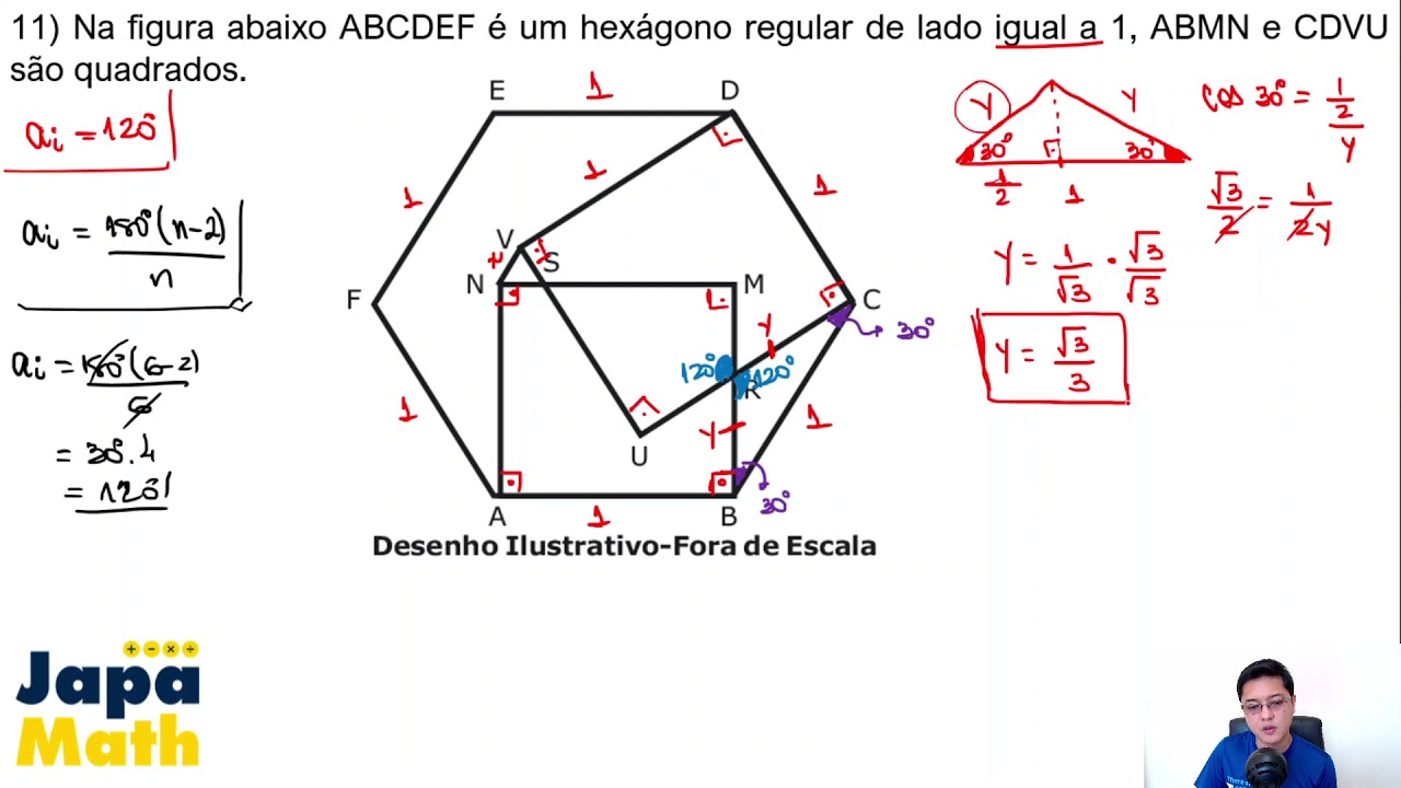 Prova Resolvida EsPCEx (2019 - 2020) - Geometria Plana