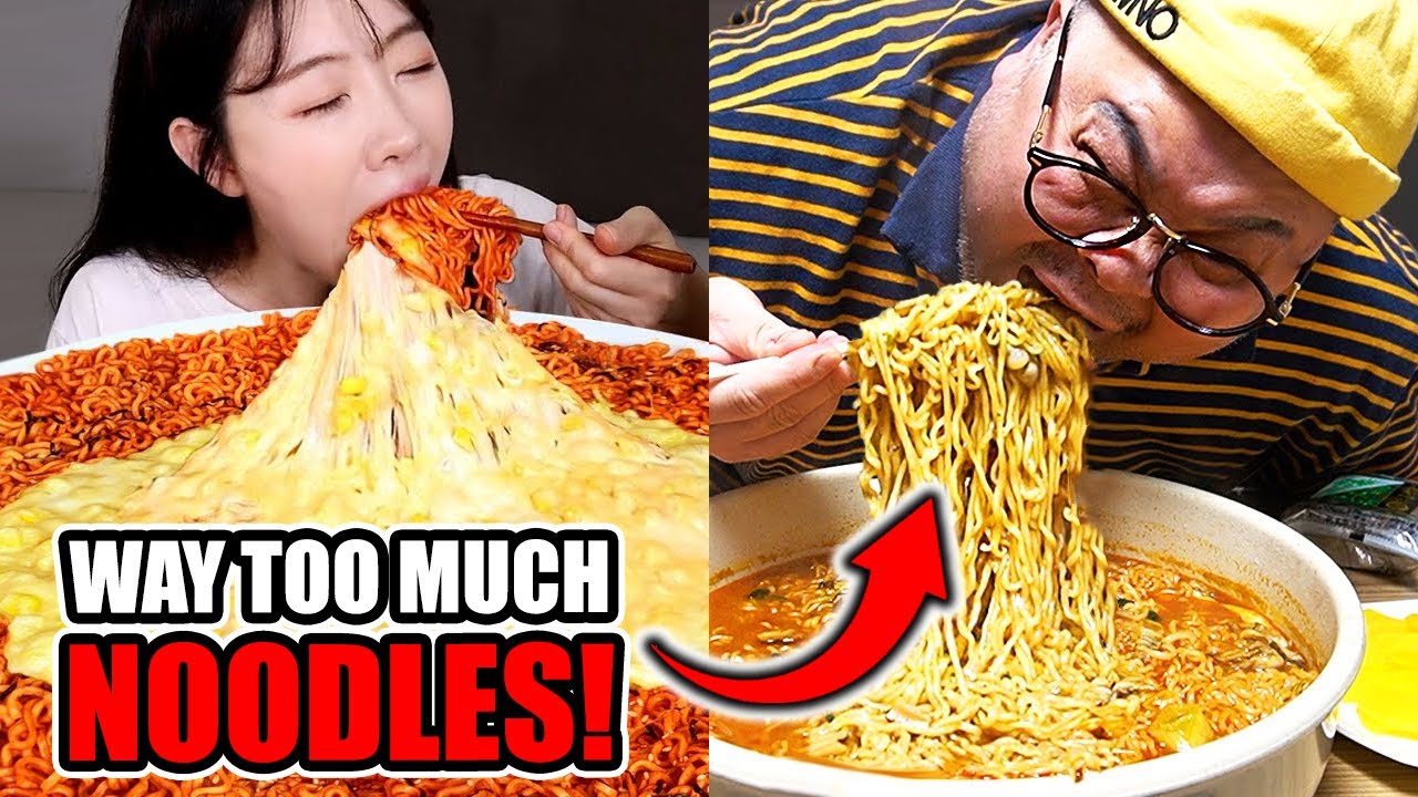 Mukbangers eat TOO MUCH NOODLES