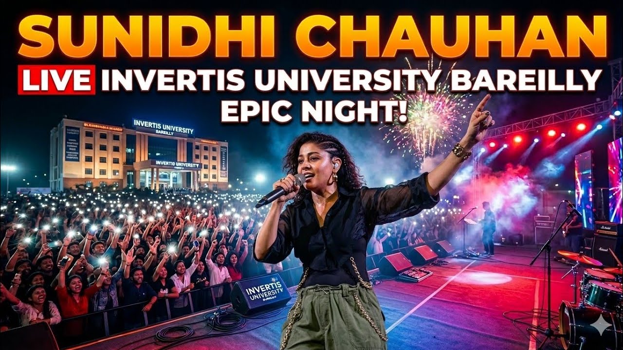 Sunidhi Chauhan Live Concert at Invertis University Bareilly🎙️ | Invertia Annual Fest 2026 🔥