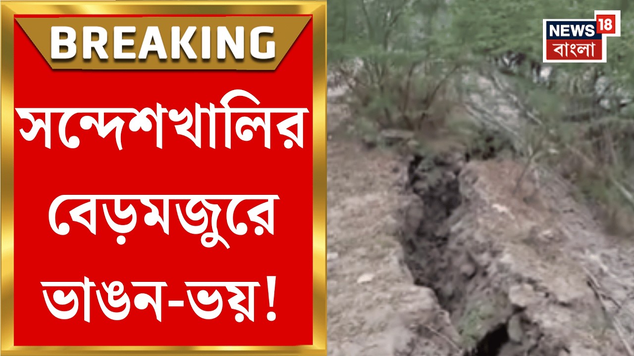 Sandeshkhali News | ছোট কলাগাছি নদীর বাঁধে ফাটল-ধস! সন্দেশখালিতে ফের আতঙ্ক | Bangla News