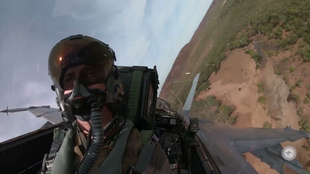 Exercise Diamond Storm 2022 | No. 1 Squadron F/A-18F Super Hornet cockpit vision - Raw footage