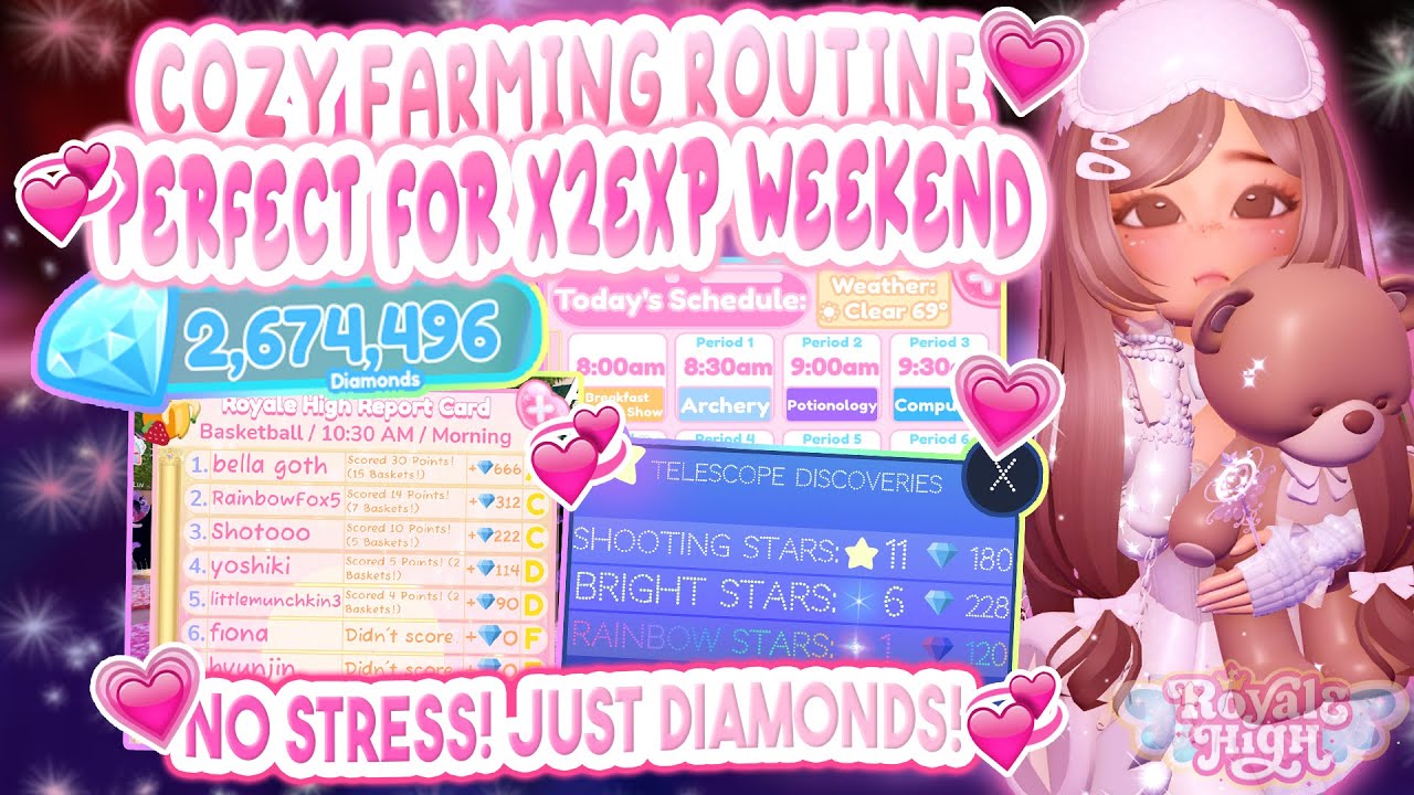💗ALERT💕 A VERY COZY FARMING ROUTINE 💌PERFECT FOR X2 EXP WEEKEND✨ | Royale High