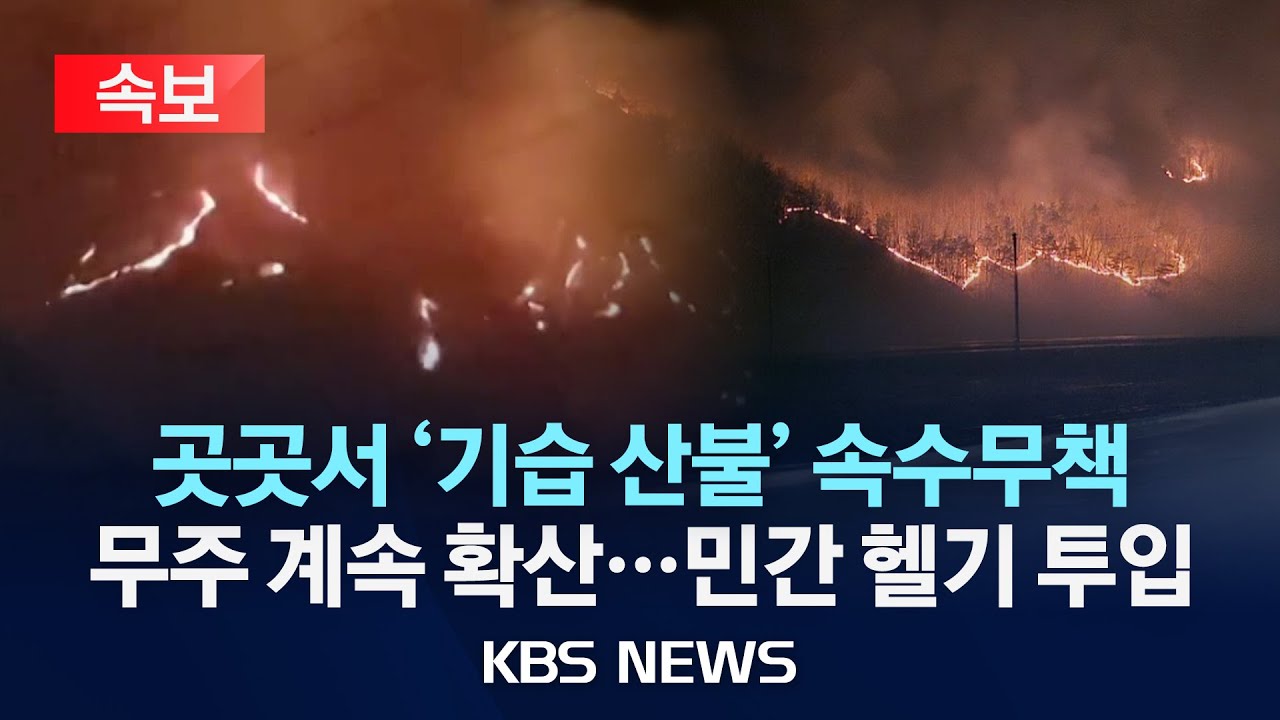 [속보] 전북 무주 '2단계' 산불/대소리 인근 주민 대티마을회관 즉시 대피/ 대구 함박산 산불 하루 만에 진화/2025년 3월 27일(목)/KBS