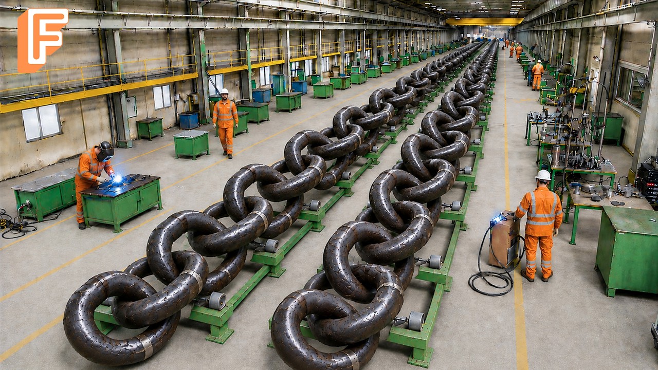 How World&rsquo;s Strongest Anchor Chains Are Made &mdash; Inside a Massive Shipbuilding Steel Factory