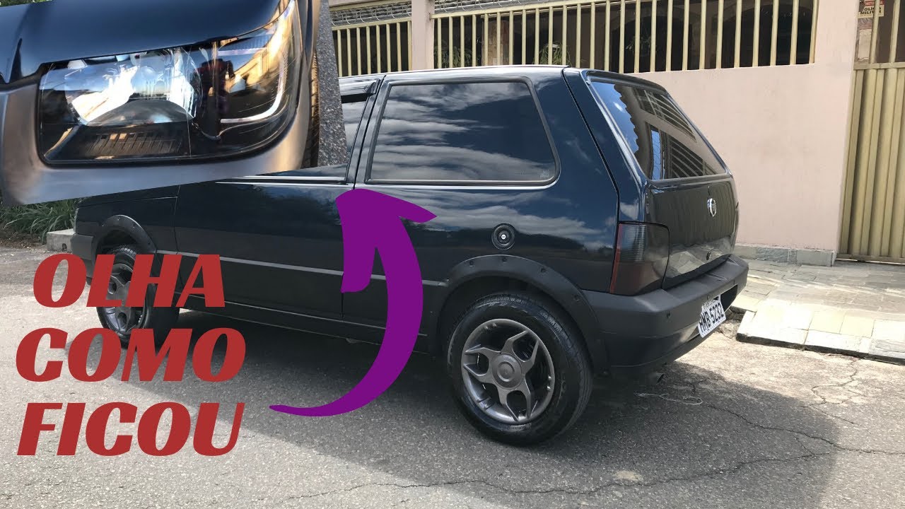 Fazendo máscara negra no fiat uno