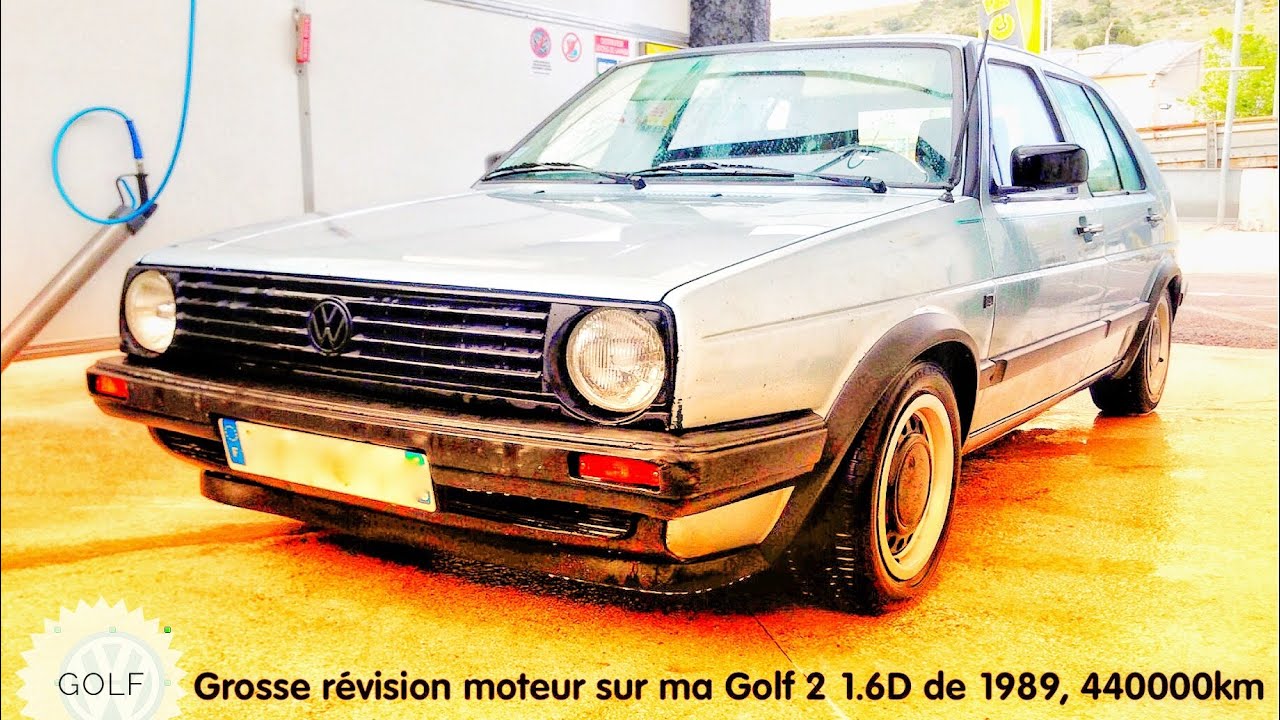 RENOVATION MOTEUR ET INTERIEUR VW GOLF 2 1.6D, 1989 440000KM