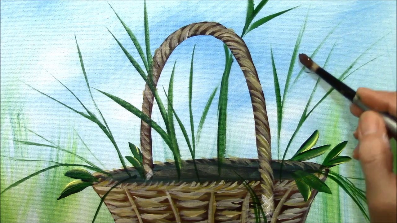 How to paint a Basket of Harvest Flowers ~ Part 2 of 3