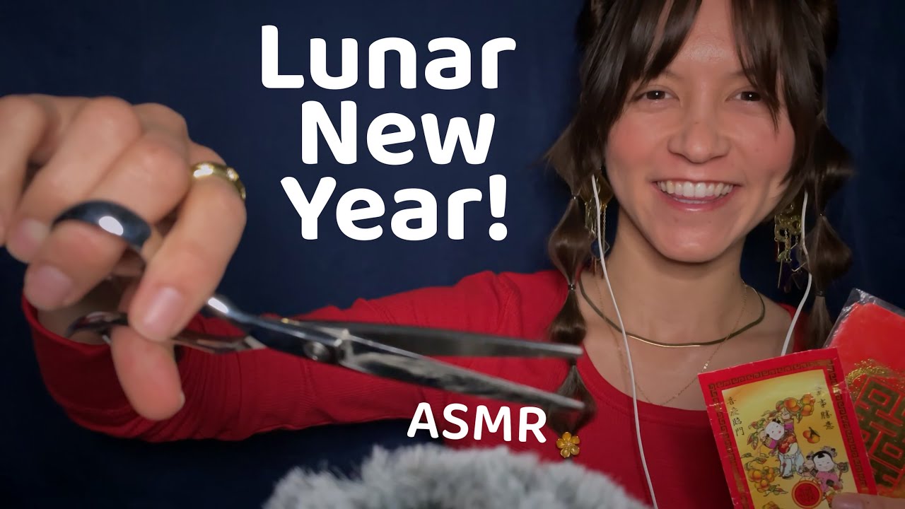 ASMR Haircut Roleplay for Lunar New Year! (Fluffy mic, scissors, head massage, whispering, etc)