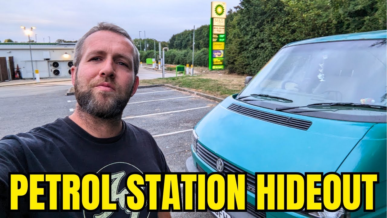 Stealth Van Camping at BP Petrol Station | VW T4 Camper Vanlife UK