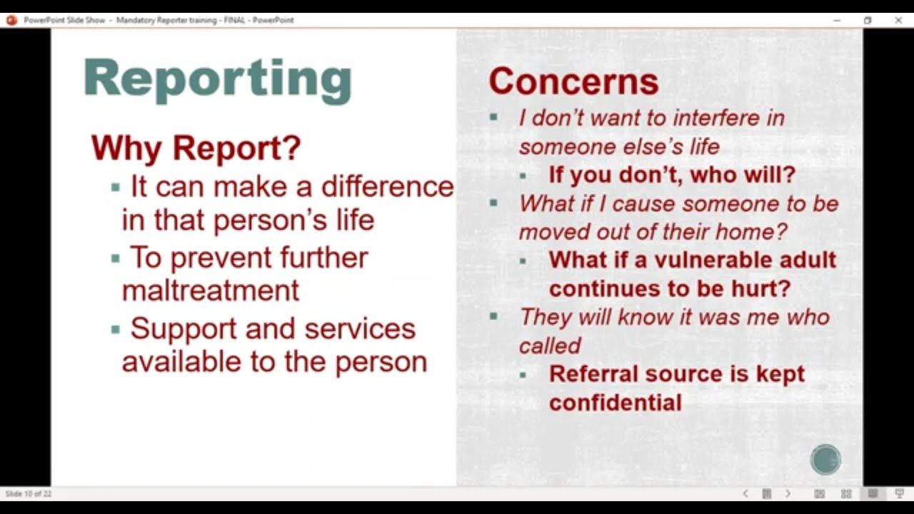 Mandatory Reporter Training for Adult Abuse, Neglect, and Exploitation