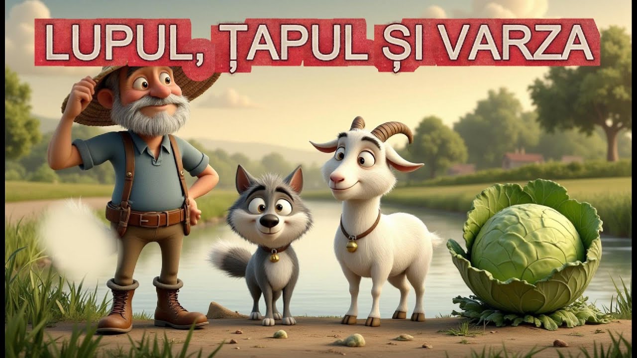 Lupul, Țapul și Varza 🐺🐐🥬 | Poveste cu morală și istețime #povesti #funny