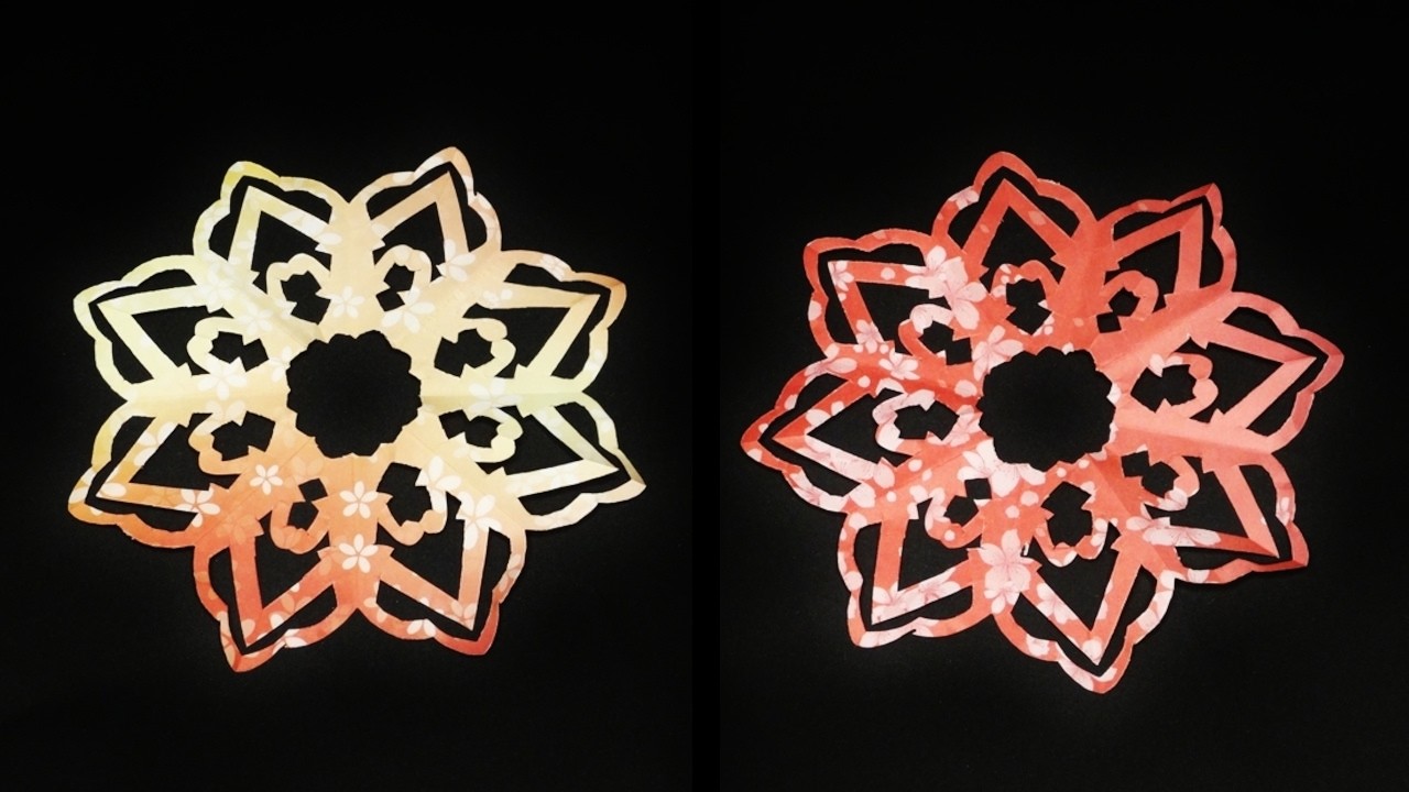 DIY | How to Make a Paper Flower Mandala | Easy Cutting Papercraft (1772)
