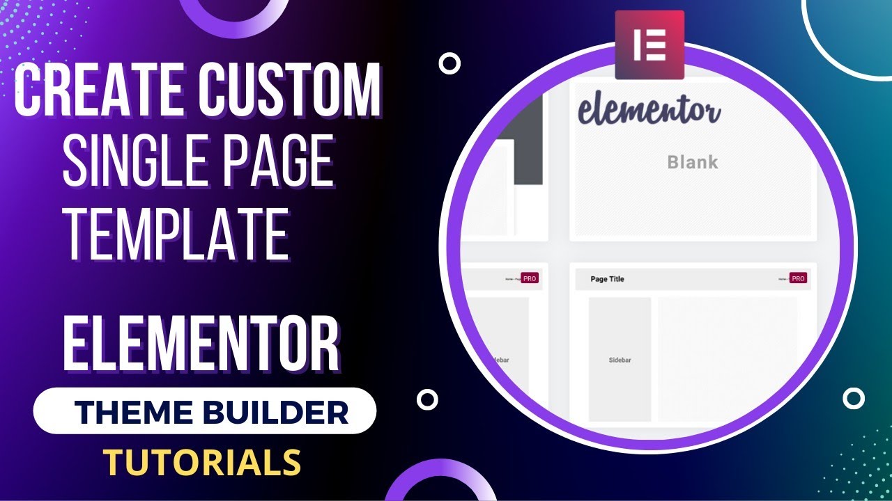Как создать одностраничный шаблон в Elementor | Конструктор тем Elementor