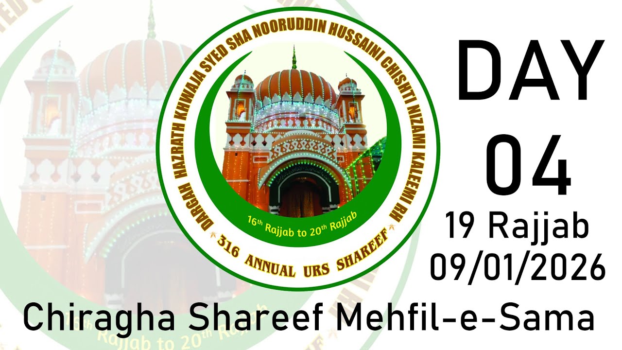 Syed Shah Nooruddin Hussaini (RH) Urs 316 day 4 (2026)