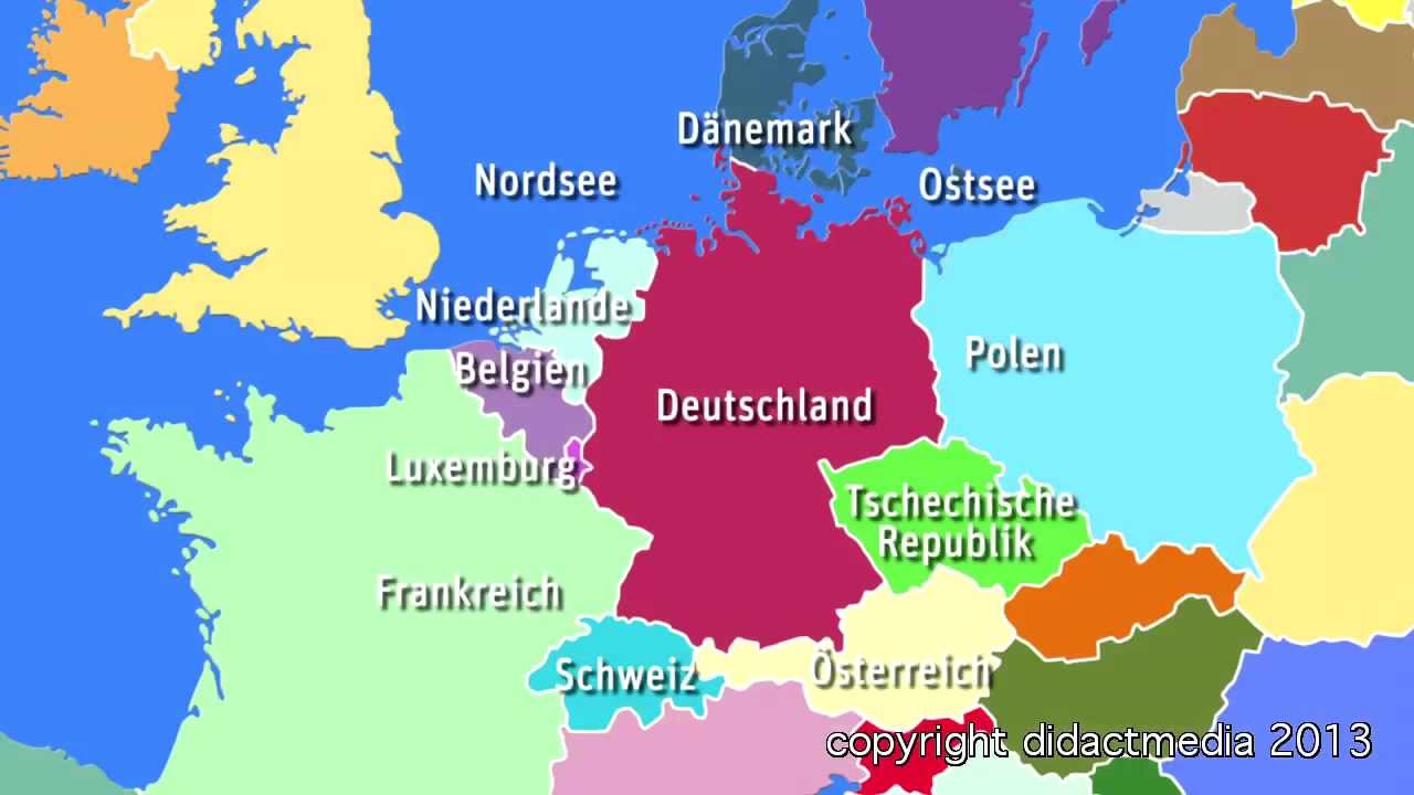Europa im &Uuml;berblick - der Westen - Deutschland - viele Nachbarn, gro&szlig;e St&auml;dte