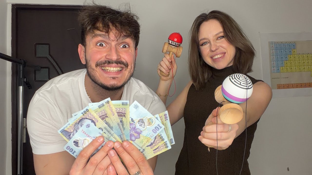 Iubita mea învață trick-uri pe BANI cu KENDAMA 