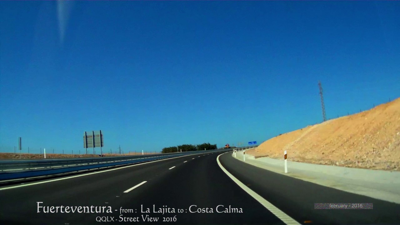 317 Fuerteventura - from La Lajita to Costa Calma Street View 2016 Driving through