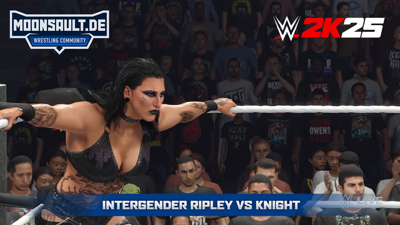 WWE 2K25 - Rhea Ripley vs LA Knight DQ Finish
