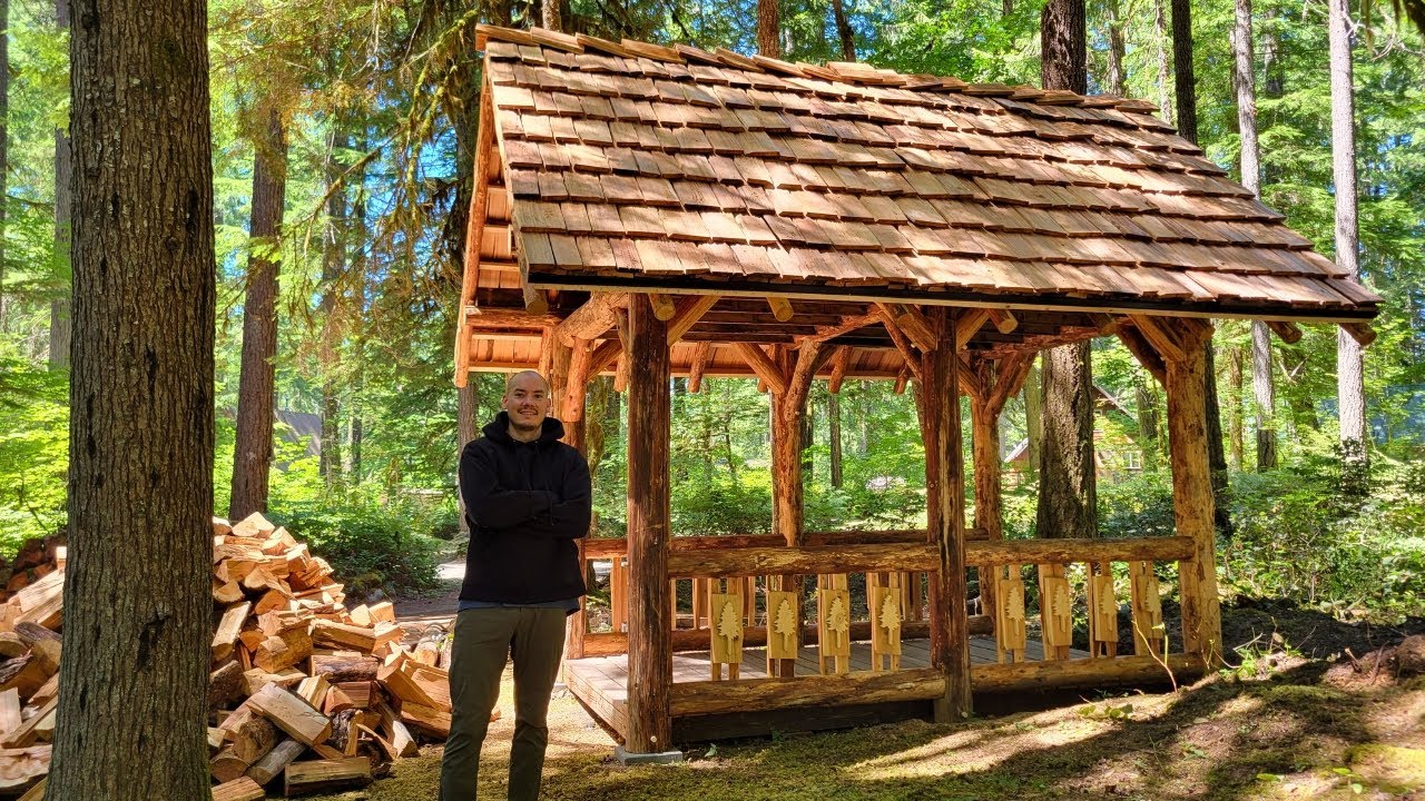 Building this Custom Log Woodshed in 8 Weeks Start to Finish