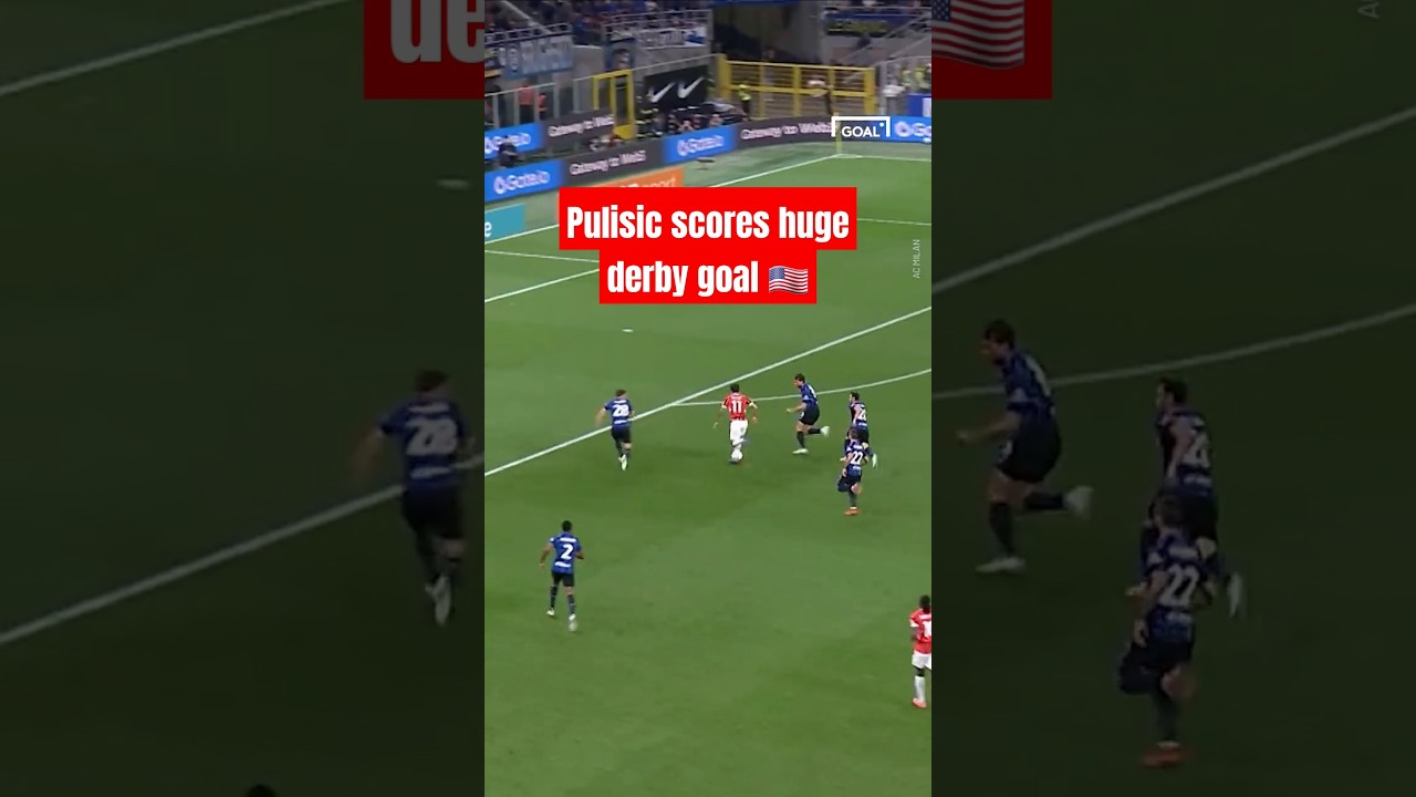 CHRISTIAN PULISIC scores in the MILAN DERBY 🔥 #shorts #soccer #football