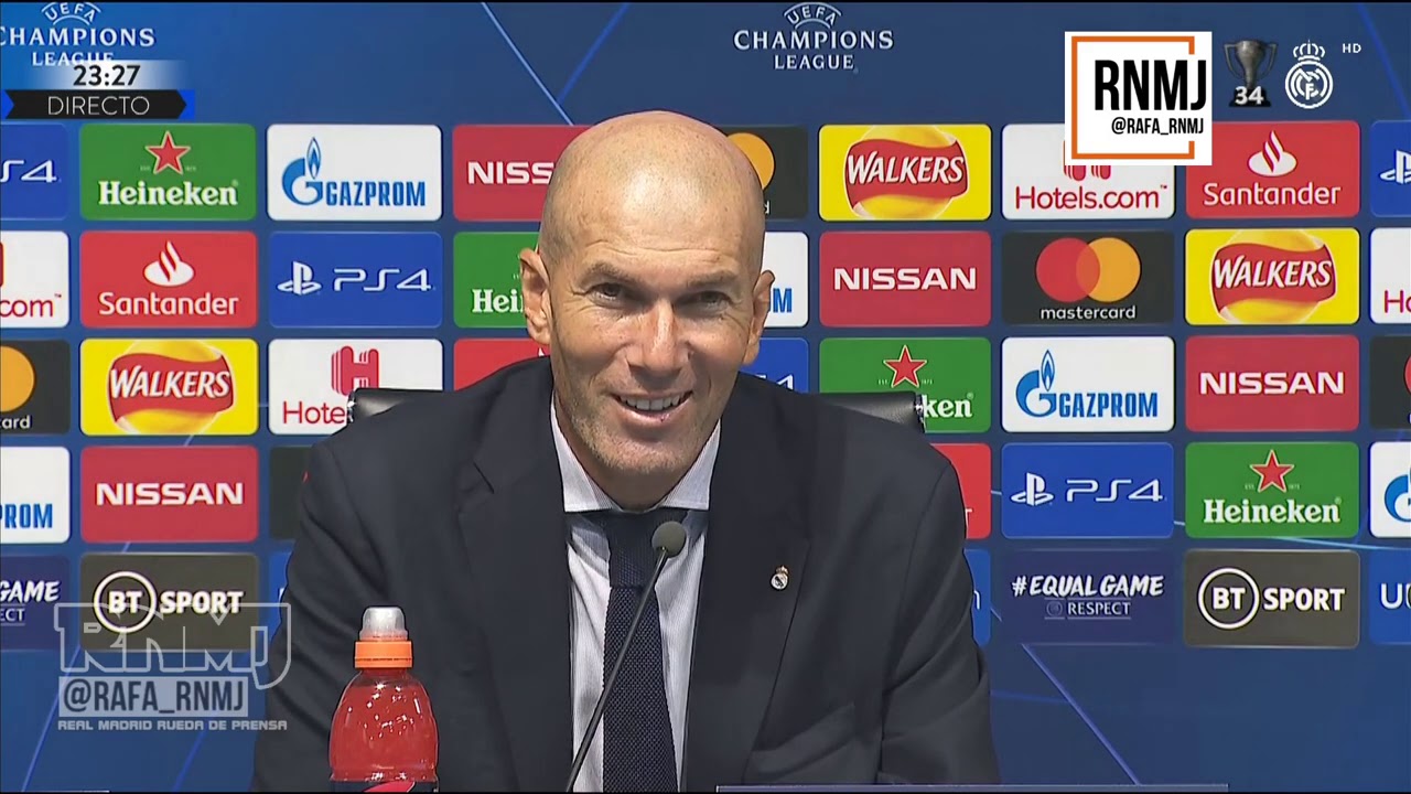 Rueda de prensa de ZIDANE post Manchester City 2-1 Real Madrid (07/08/2020)