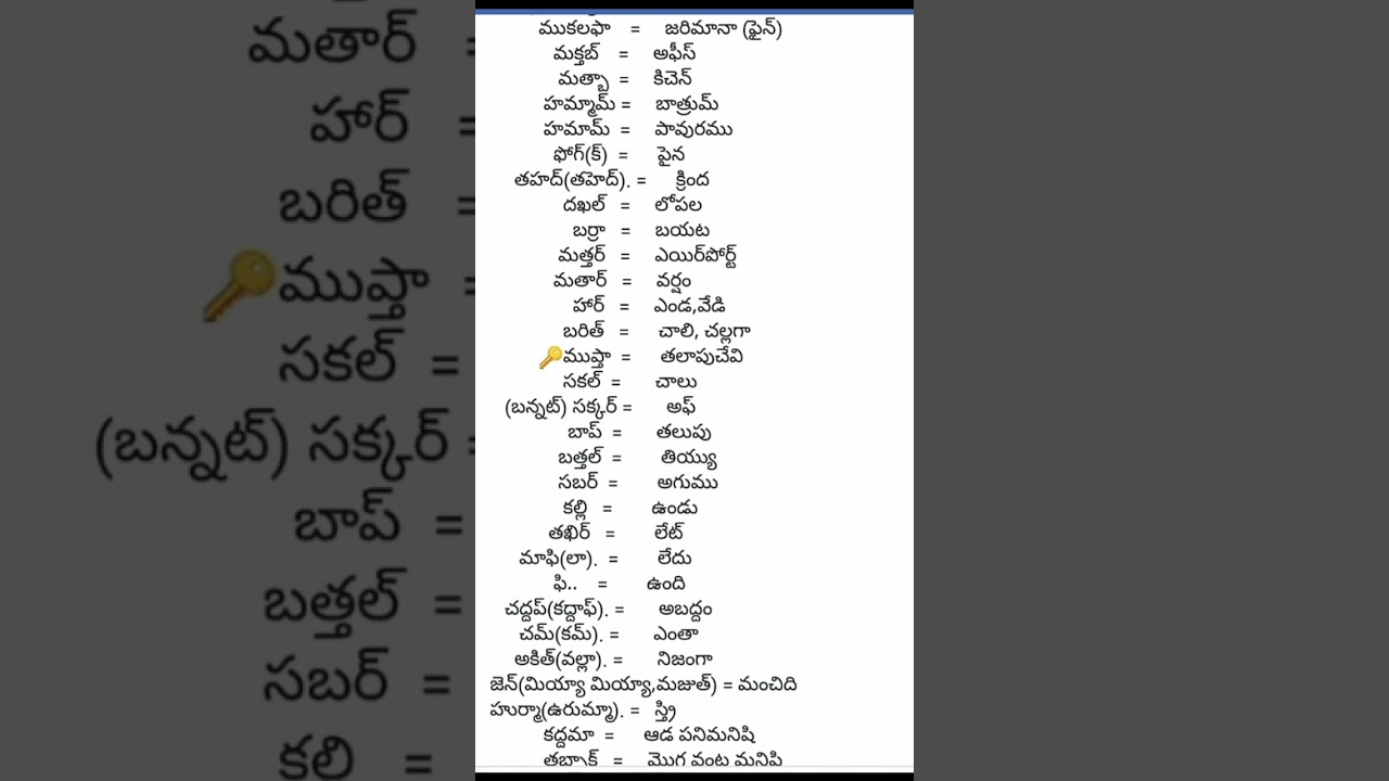 arabic to telugu
