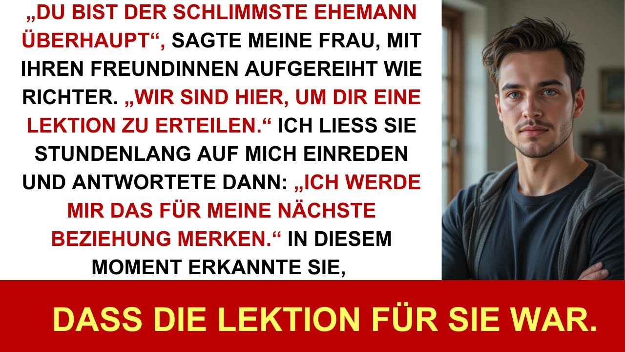 „Du bist der schlimmste Ehemann“, sagte Frau, Freunde wie Richter: „Wir sind hier, dich zu lehren!!“