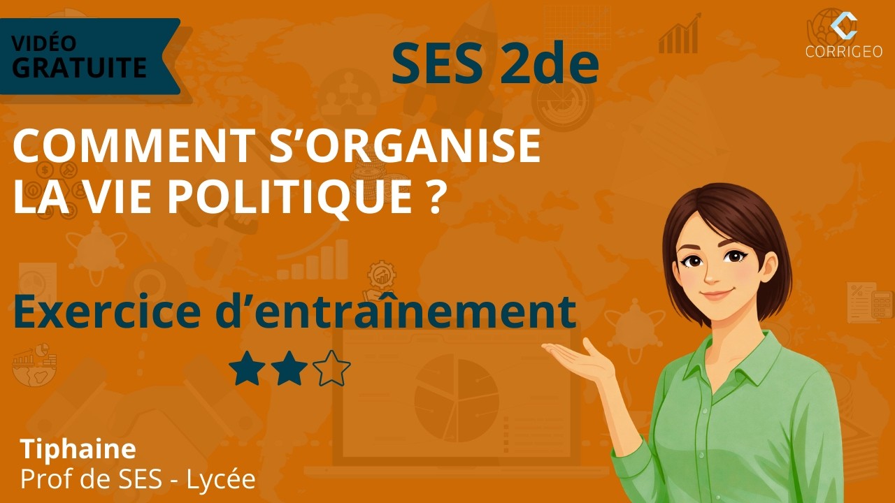 SES seconde/ Ex difficulté ⭐⭐- Ch 5 : Comment s’organise la vie politique ?