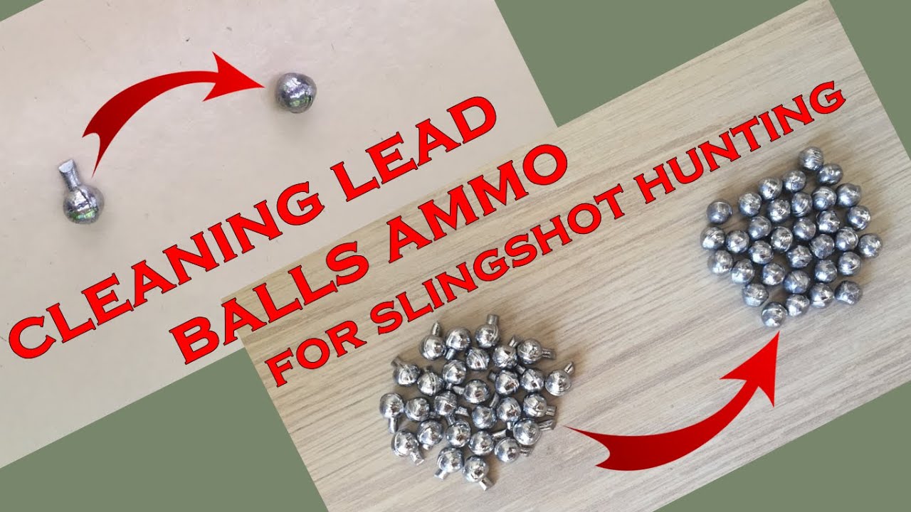 [#18] cleaning of  casted lead balls for slingshot ammo