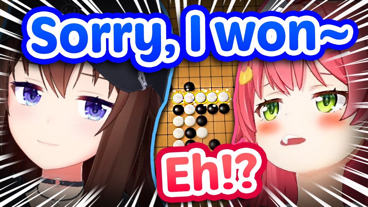 Sora Casually Destroys Miko In Gomoku (Five in a Row) 【ENG Sub Hololive】