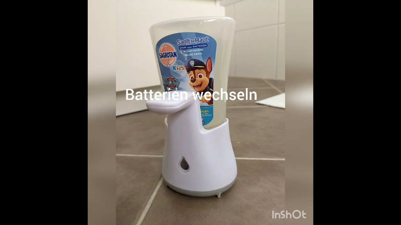 Batteriewechsel Seifenspender Sagrotan, in 10sek, neue Batterie No Touch Seifenspender  Lifehack