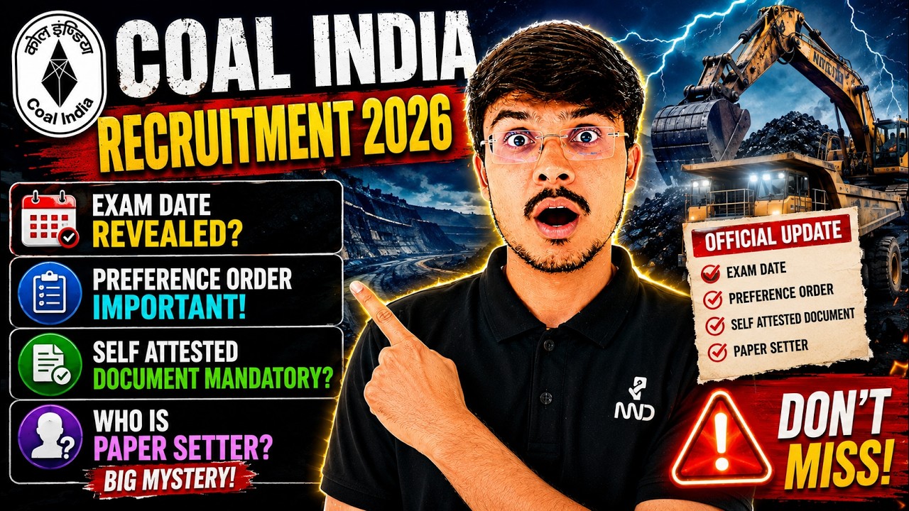 Coal India Recruitment 2026 I Big Official Update Released!