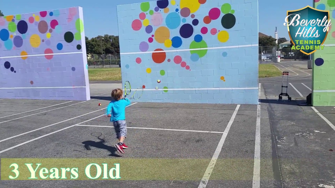 Tennis wall drills 3 years old  Kids  Lessons