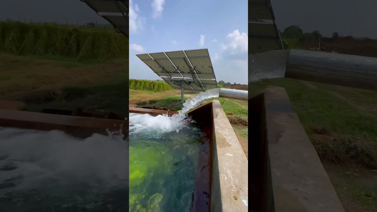 Solar Tubewell in Sunlight | 6 inch solar tube well | 14 solar panel