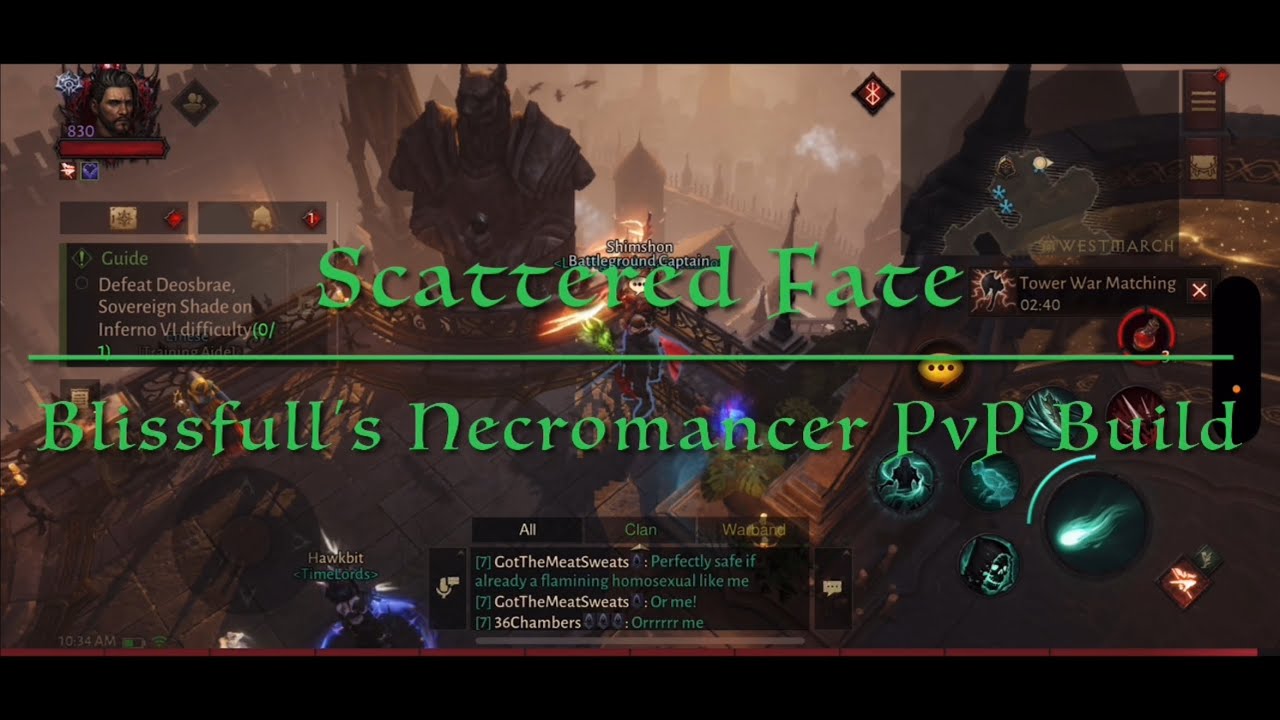 Scattered Fate: Blissfull’s Necromancer PvP Build | Diablo Immortal