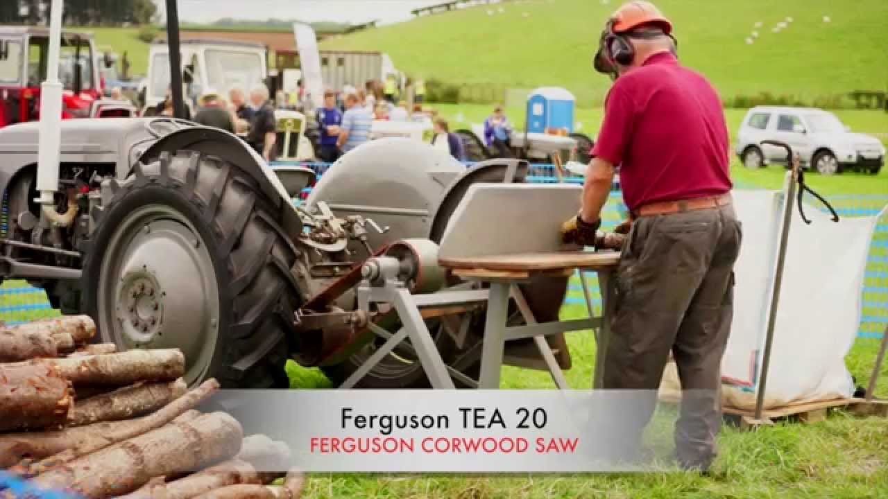 Cutting logs with  Grey Fergie & Ferguson Cordwood Saw (1948)