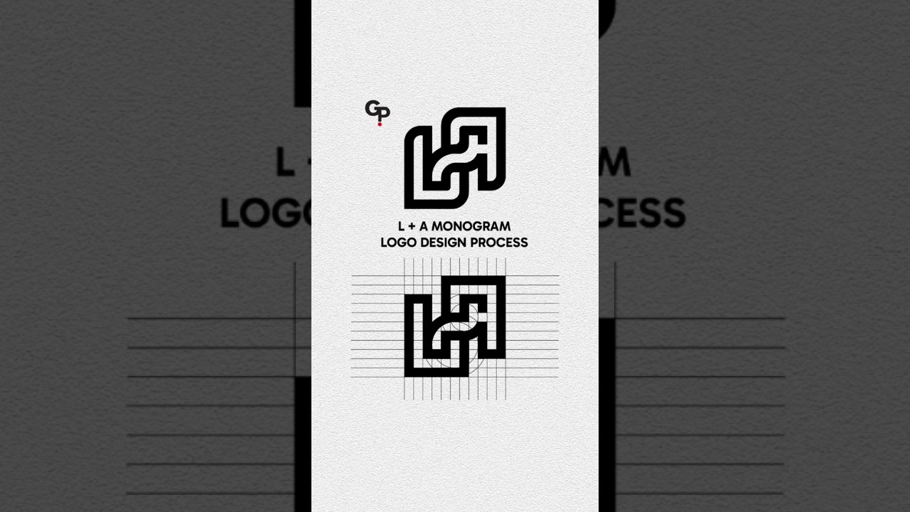 L + A Monogram Logo Design Process | Adobe Illustrator Tutorial 