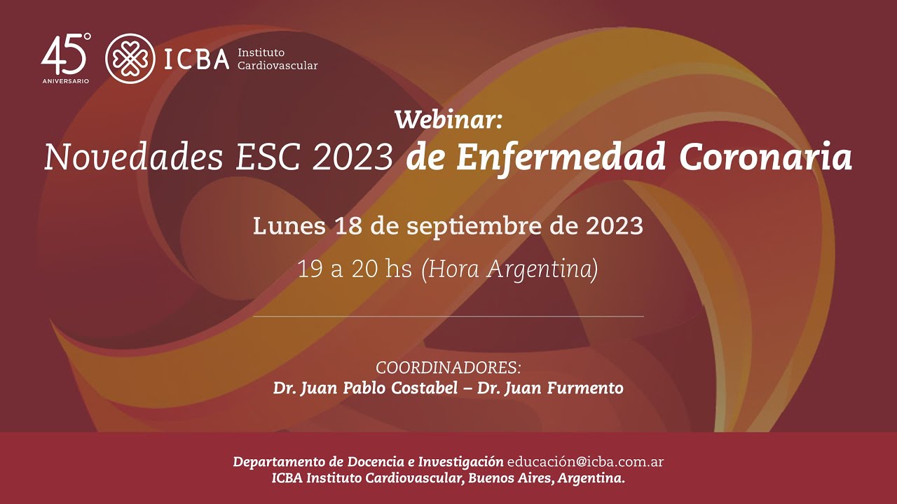 Novedades ESC 2023 sobre Enfermedad Coronaria