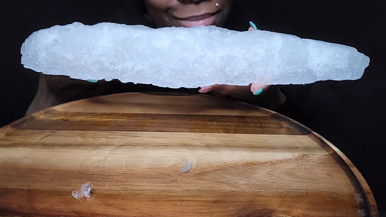 HUGE SLUSHY ICE BAR | CRUNCH | VERY SLUSHY | #iceeating #asmr #asmrice