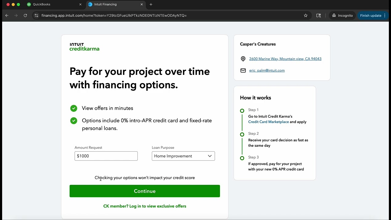 How QuickBooks Customer Financing Makes Big Projects More Affordable