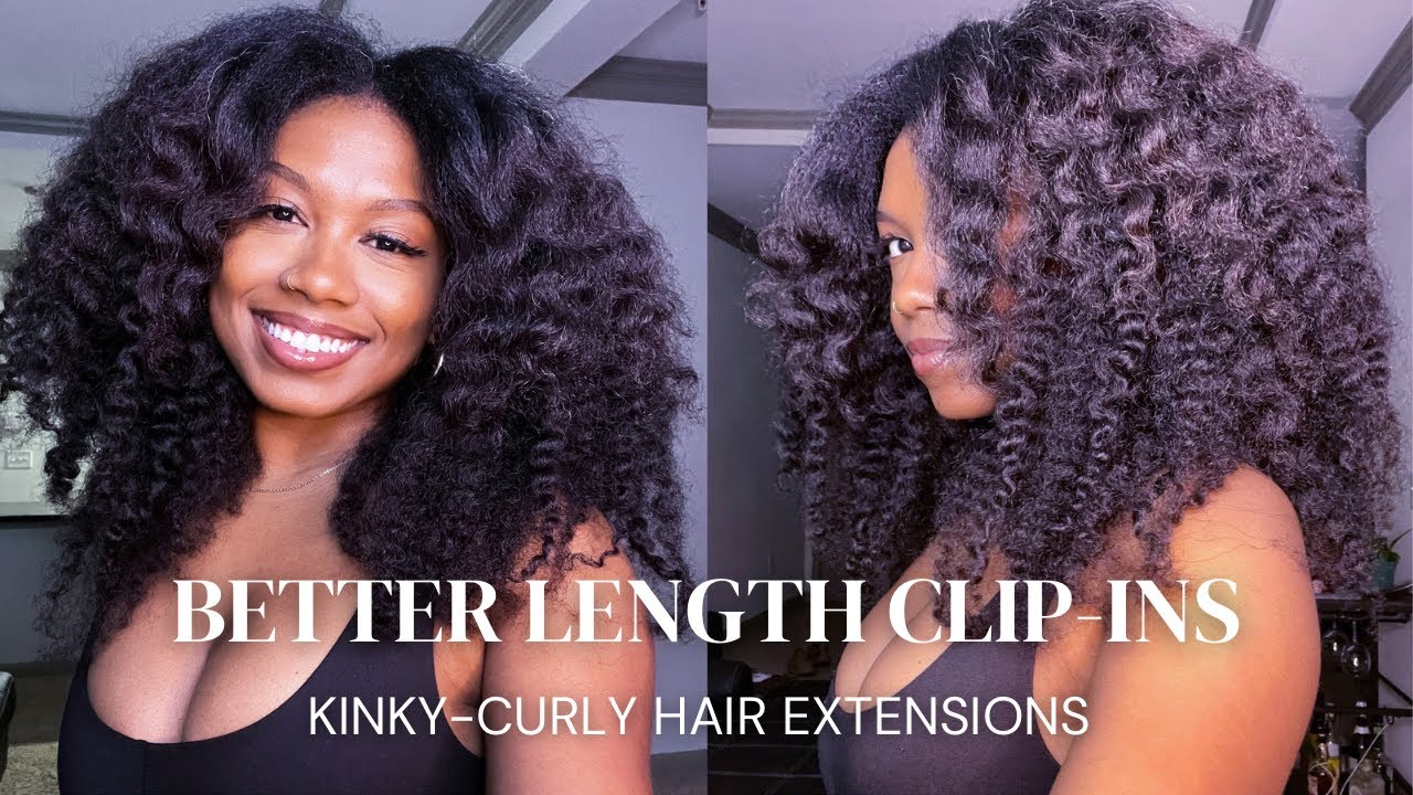 Blowout Twistout w/ Kinky Curly Hair Extensions | Better Length Clip Ins