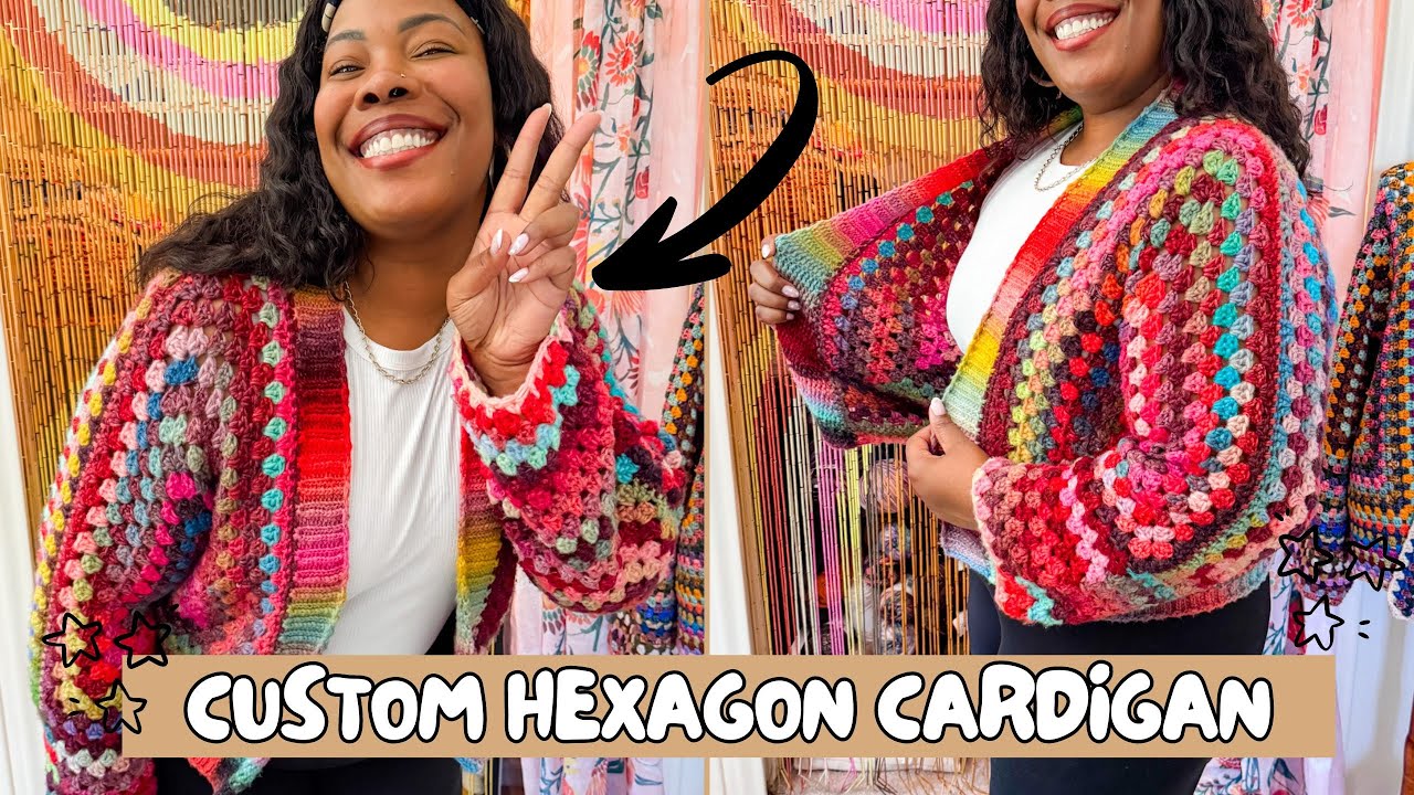 DIY *CUSTOM* Crochet Hexagon Cardigan | Free Pattern + Step-by-Step Tutorial