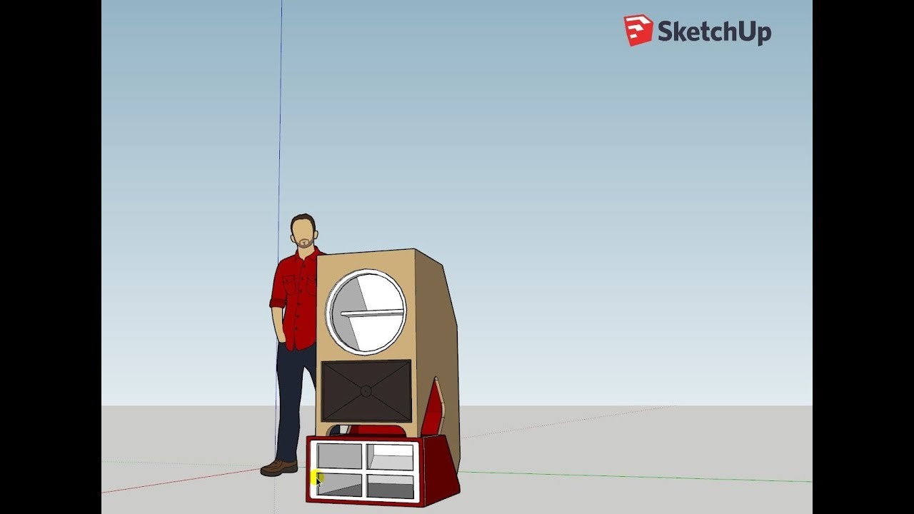 Часть 3. Sketchup и Hornresp: Готовим чертеж.