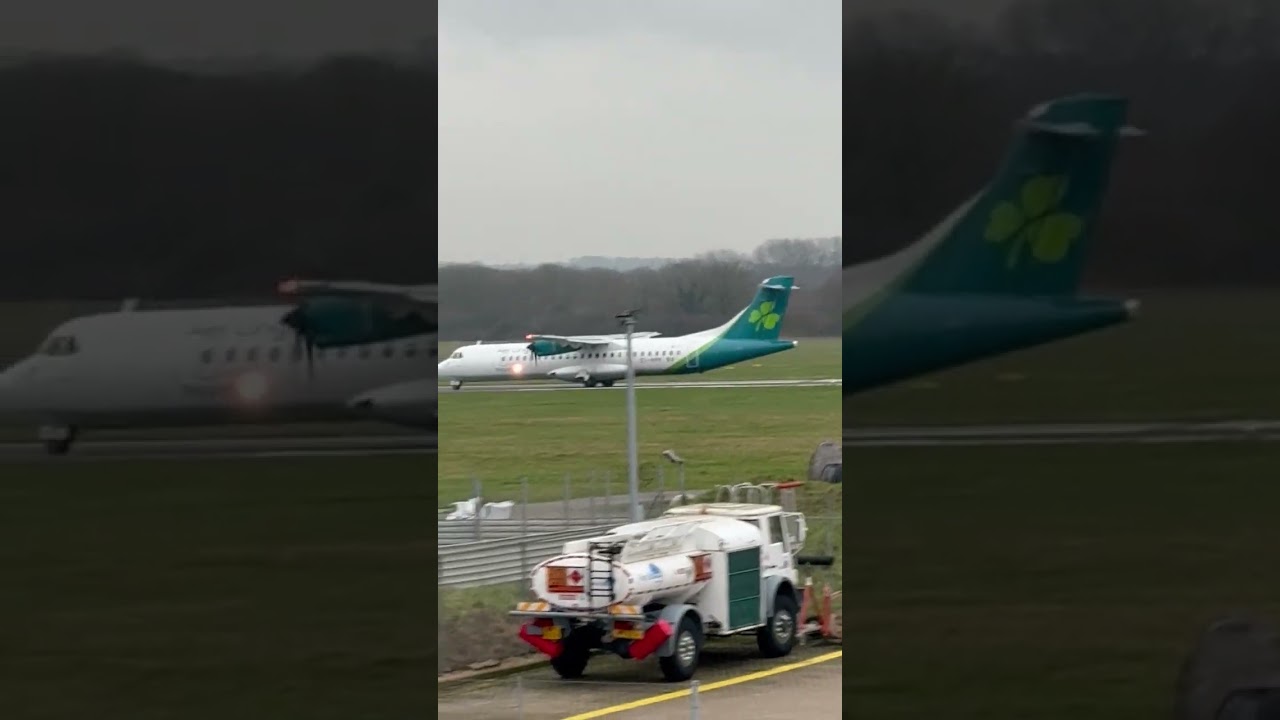 Взлет Aer Lingus ATR72 с EGHI