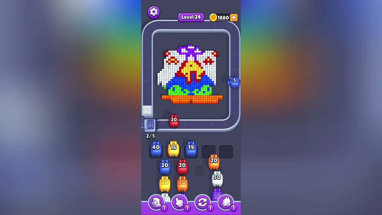 Pixel Flow Level 23 + 24 Solution Walkthrough 