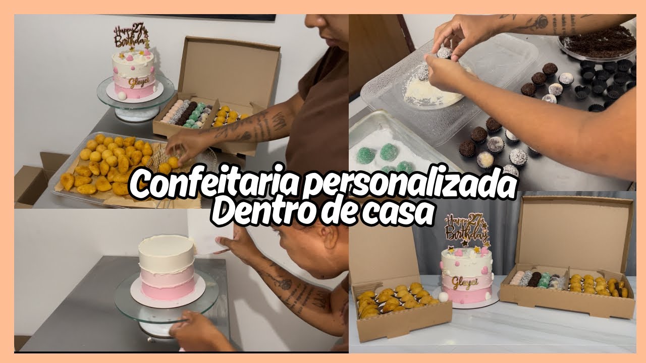 KIT DE ÚLTIMA HORA MAS FEITO COM O MESMO CAPRICHO! 😍Bolo rústico em ganache, docinhos e salgados