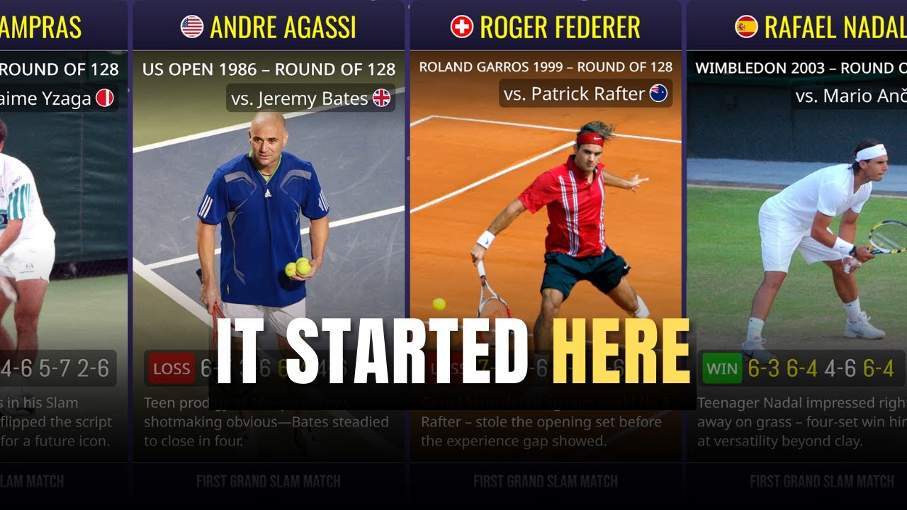 Before They Were Legends | First Grand Slam Matches Ever
